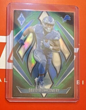 2024 Panini  Phoenix David Montgomery Detroit Lions #37 Green Fade 113/199